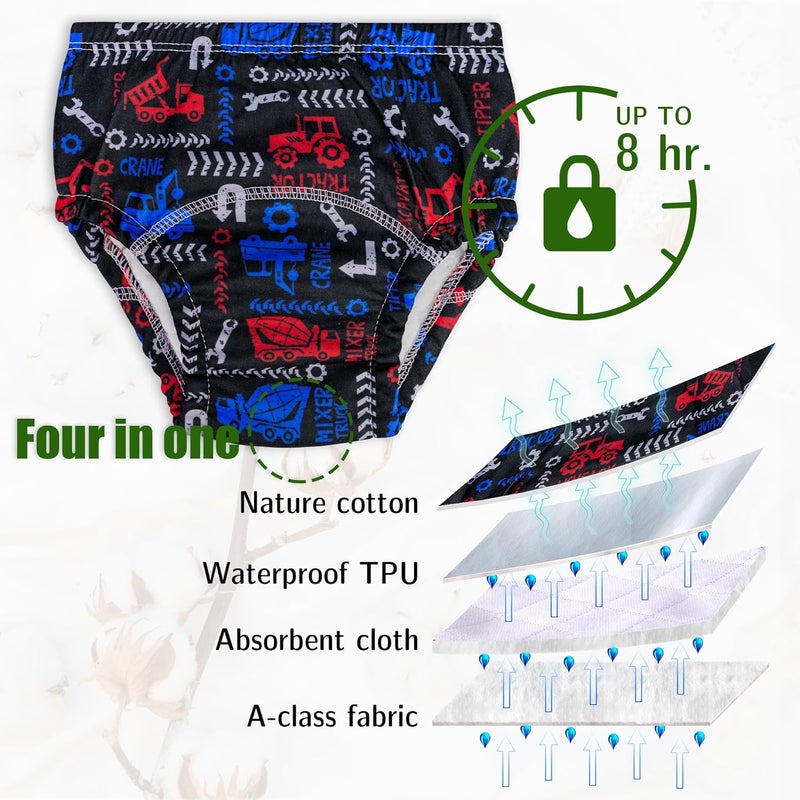 Max Shape Baby Boys Potty Training Underwear Toddler Training Underwear for Boys Absorbent Potty Training Pants Boys Cotton Pee Pants 2t 3t 4t - Image 3